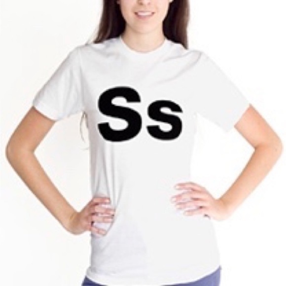 American Apparel Alphabet Shirt - Picture 1 of 4